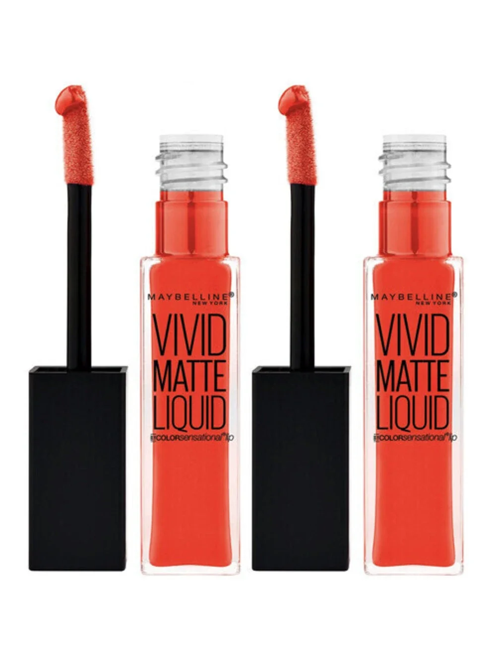 2-Pack NEW Maybelline Vivid Liquid Matte Lipstick 18 Orange Obsession (Sealed)